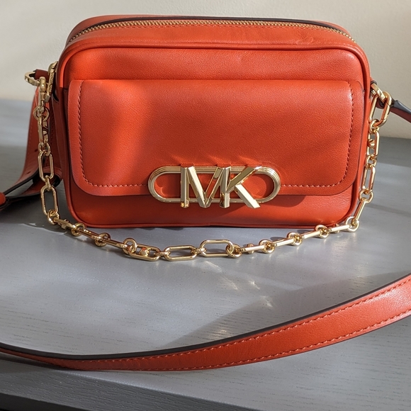 Michael Kors (Parker Medium Leather Crossbody Bag in BR Terractta color) - Picture 1 of 7